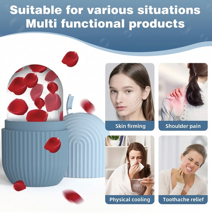 Aurtey Ice Facial Roller – Reusable Silicone Ice Face Massager for Cold Therapy, Facial Puffiness & Skincare