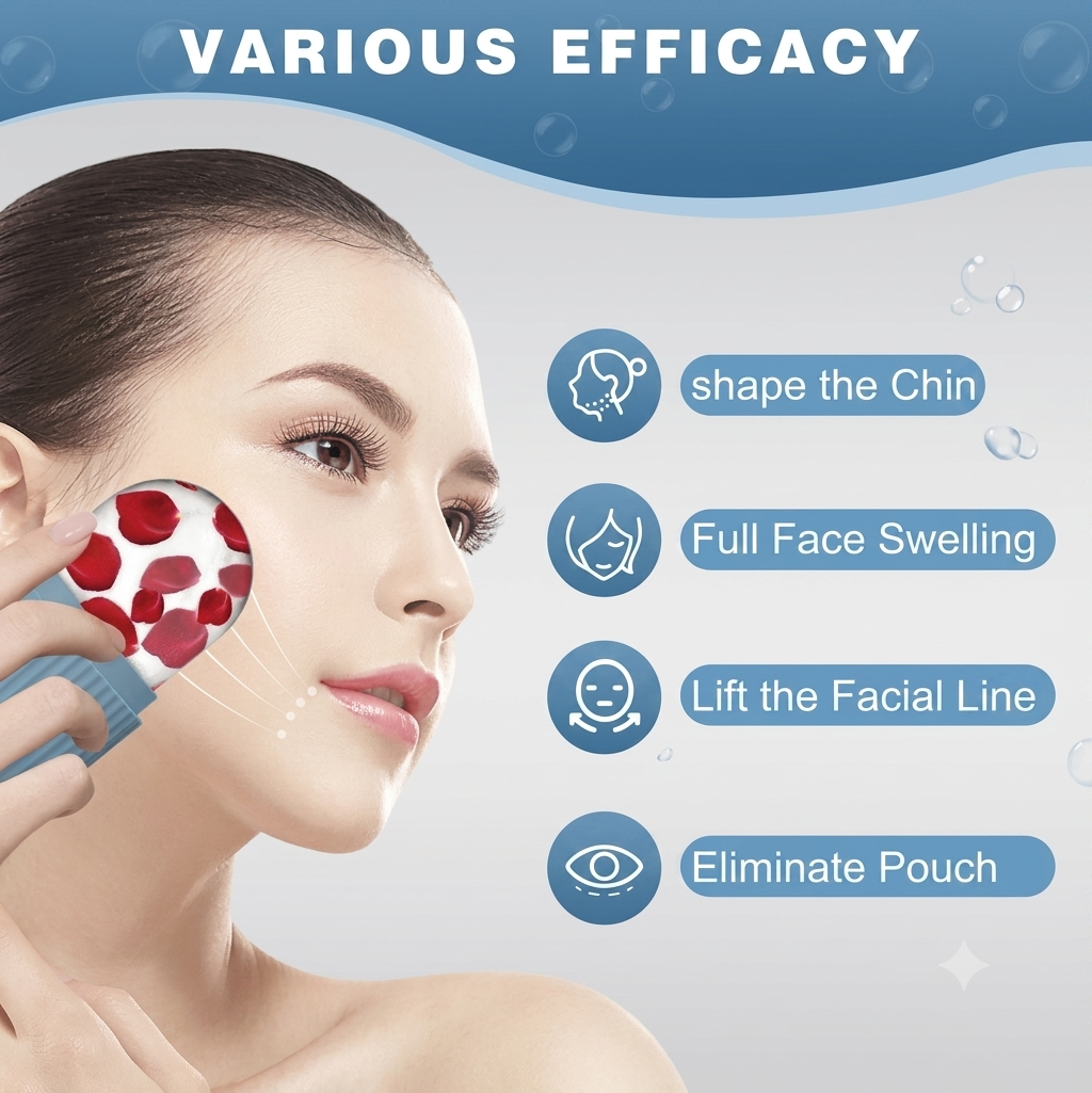 Aurtey Ice Facial Roller – Reusable Silicone Ice Face Massager for Cold Therapy, Facial Puffiness & Skincare